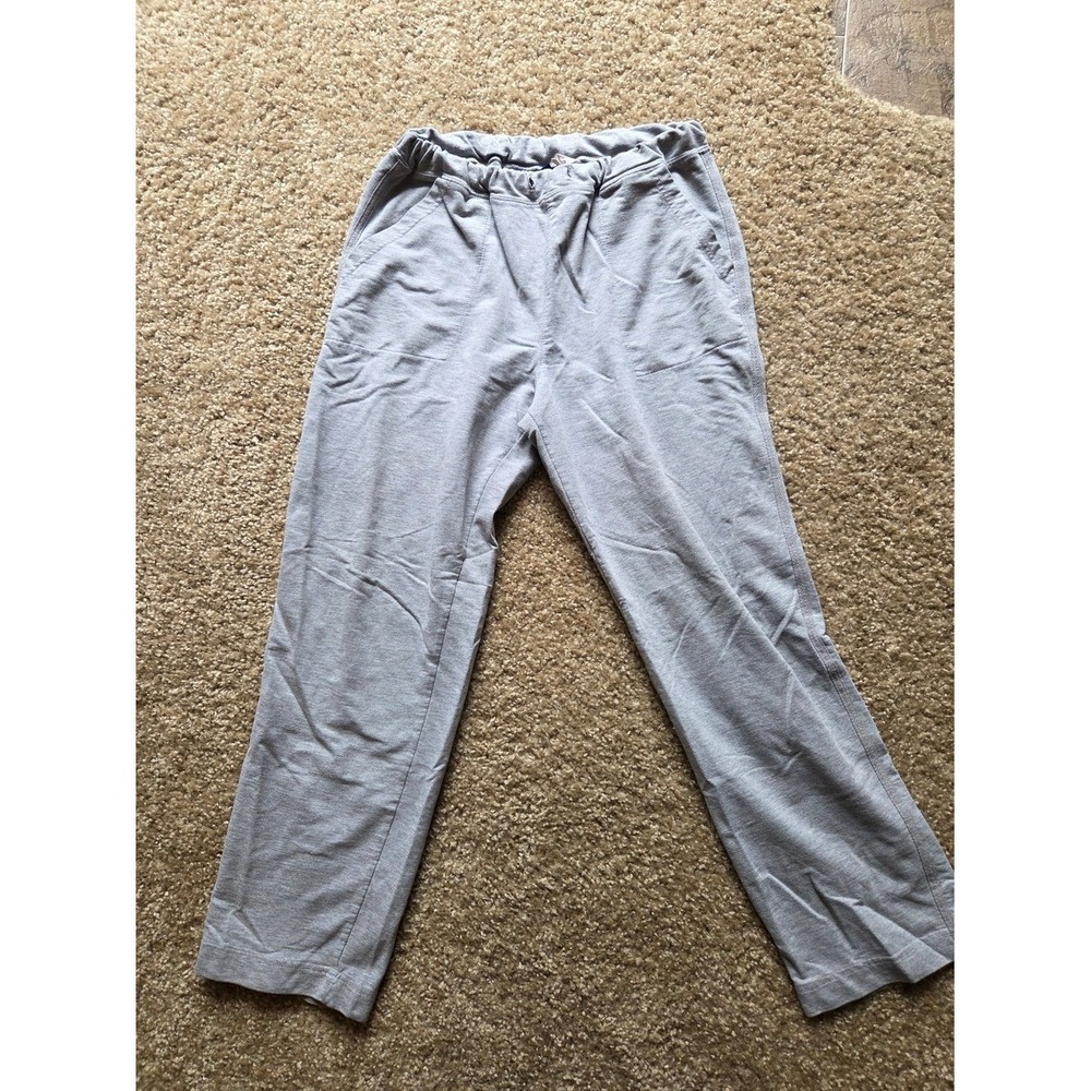 Catherines Light Gray Men's Knit Joggers with Elastic Waist